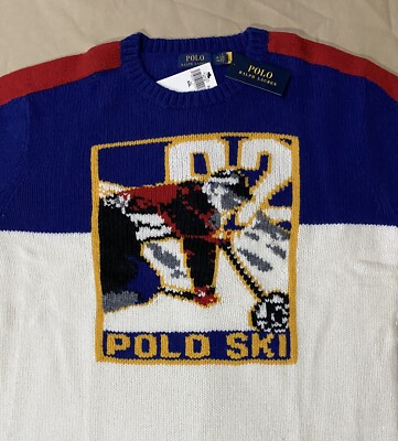 【希少】Polo by Ralph Lauren ネイティブ柄カバーオール Polo Ralph Lauren Men's POLO SKI 92 Wool-Blend Sweater Classic Fit