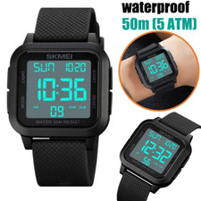 Fashion Waterproof Sports Watch LED Digital Display Multifunction Wristwatch