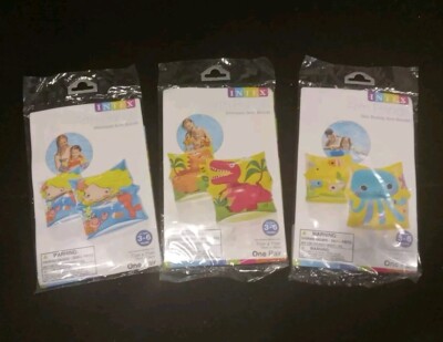 3 Pairs Intex Children's Inflatable Swim Arm Band Kids Floatie Ages 3-6 Years