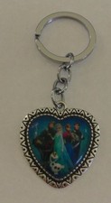 KEY CHAINS HEART FROZEN ELSA ANNA CAST KEYCHAIN CHARM 1 1/4 X 1/1 4 INCHES 5