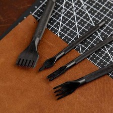 Hole Punches Leather Craft Hole Prong Lacing Stitching Chisel Tool 1/2/4/6 Prong