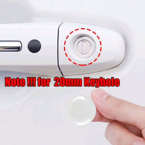 4pcs 20mm White Car Lock Keyhole Sticker Door Lock Protector Trims Accessories - Picture 2 of 7