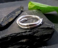 Great Silver Ring As Grown Naturalistic Liana Branch Rope Unisex Chic