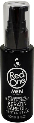 ( 258  / L ) RedOne Bartöl Keratin 50ml Beard & Mustache Keratin Care Oil