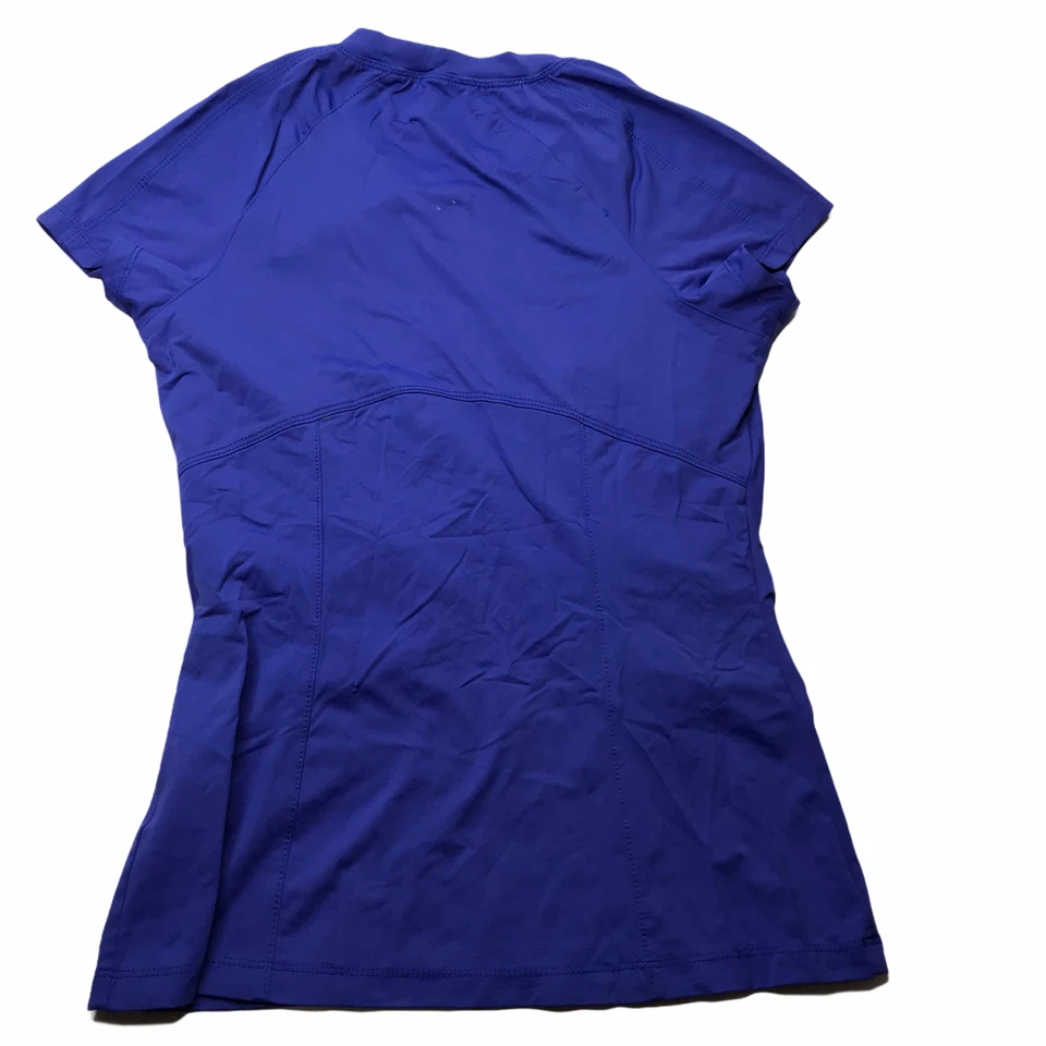 Camisa atlética de tenis de golf LIJA, morada. Talla Mujer Pequeña S/P. Manga corta Foto 2 de 4