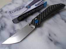 Contender Torque Ball Bearing Axis Lock Pocket Knife Carbon Fiber D2 G10 BK5521