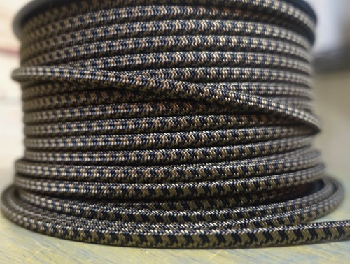 Cable eléctrico de 2 cables cubierto de tela de 25' - lámparas de tela de estilo vintage, ventiladores, EE. UU. - Imagen 20 de 21