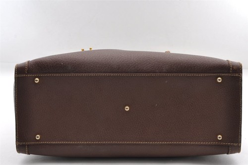 Authentic GUCCI Vintage Bamboo Hand Bag Leather Brown Junk 4782H - Bild 8 von 24