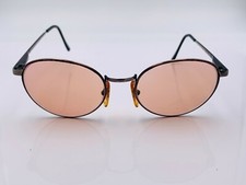Vintage Eyedeals Eyewear 852 Brown Pink Metal Oval Sunglasses FRAMES ONLY