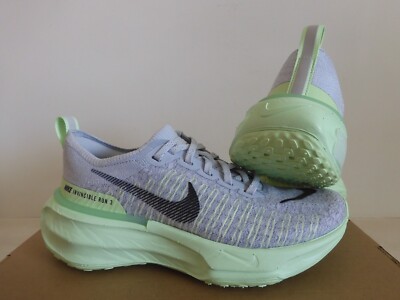 Nike Zoomx Invincible Run Flyknit 3 Pure Platinum-V Green Sz 6.5