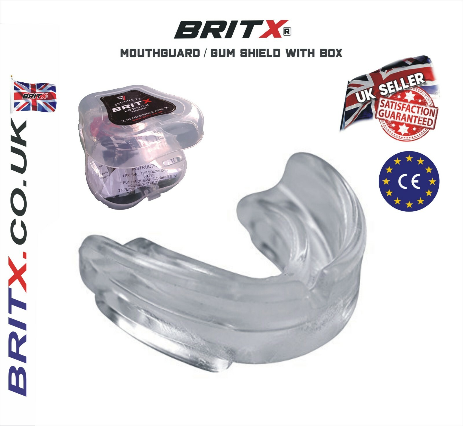 Professional Boxing Gum Shield & Mouth Guard MMA Rugby Mouthpiece Teeth