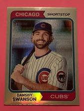 DANSBY SWANSON (339/374) (CHROME REFRACTOR) 2023 Topps Heritage #37 SSP CUBS