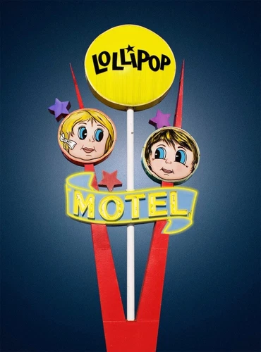 The Lollipop Motel  in Wildwood, New Jersey vintage neon sign magnet