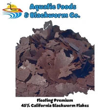 45% Blackworm Premium Flakes, Discus, Cichlids, ALL Tropical Fish
