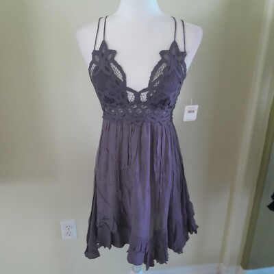 $88 NWT|Free People Intimately One Adella Slip Woman Mini Lace