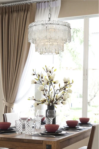 EMILIA 4 LIGHTS 15" CHROME CHANDELIER BY ELELEGANT LIGHTING, 1780D15C - Picture 7 of 7