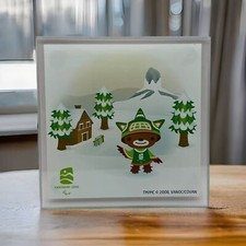 Vancouver 2010 Olympics Sumi Mascot Glass Coaster Set | Officially Licensed NEW