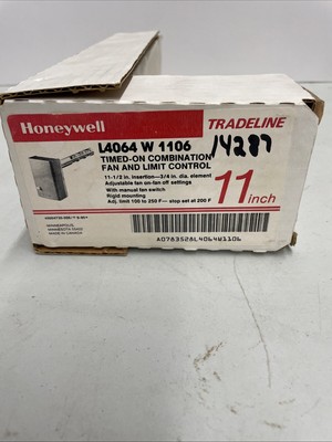 HONEYWELL Timed-On Combination Fan and Limit Control L4064 W 1106 - 4 Available