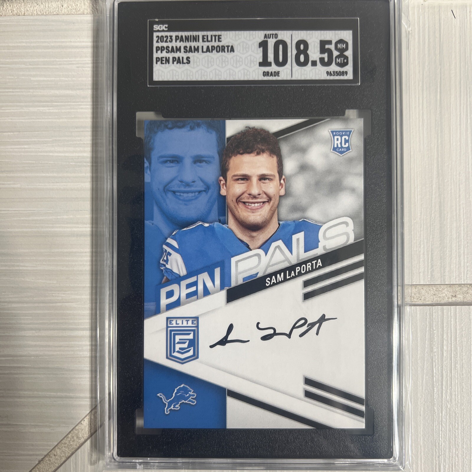 2023 Panini Donruss Elite - Pen Pals #PPSAM Sam LaPorta (AU, RC)
