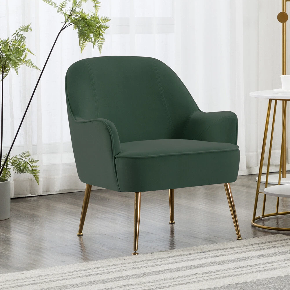 Green velvet bedroom chair outlet