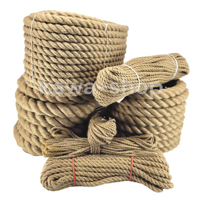 Hanfseil Juteseil 0,40-16,45 /m Jute Hanf Tau Leine Deko Kordel 5 - 50mm