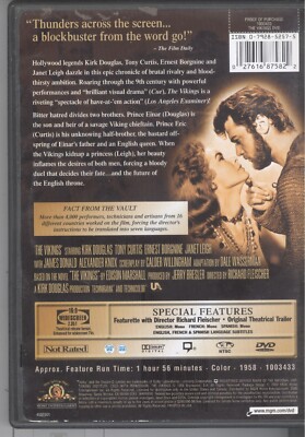 The Vikings (1958 WS DVD) Kirk Douglas Tony Curtis Janet Leigh