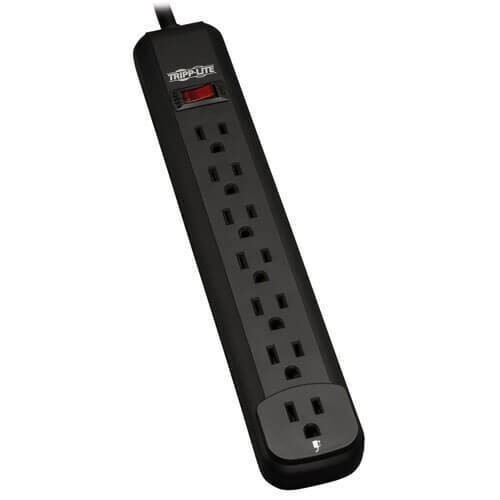 New Tripp Lite 7 Outlet Power Strip, 25' Cord Black PS725B | 90-day warranty
