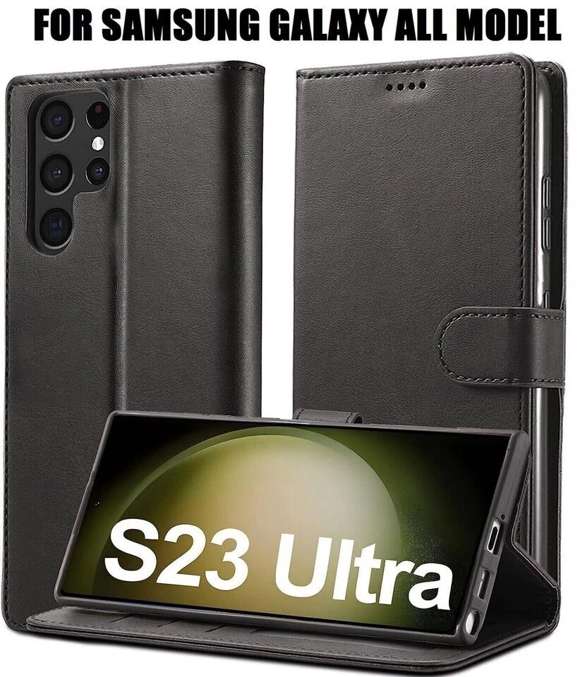 Case for Samsung Galaxy Note 20 10 9 8 3 2 Leather Wallet Flip Phone Stand Cover - Image 2 of 4