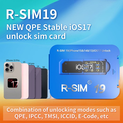 For iPhone 15PRO/15/14PRO/14/13/12/11/X/8/7/6 R-SIM19 Dual Chip Unlock SIM Card - Picture 7 of 16