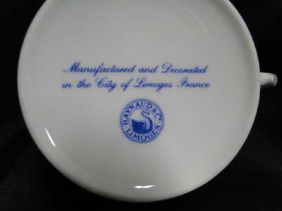 Raynaud Ceralene Festivites, Green Garland: Cup & Saucer Set (s