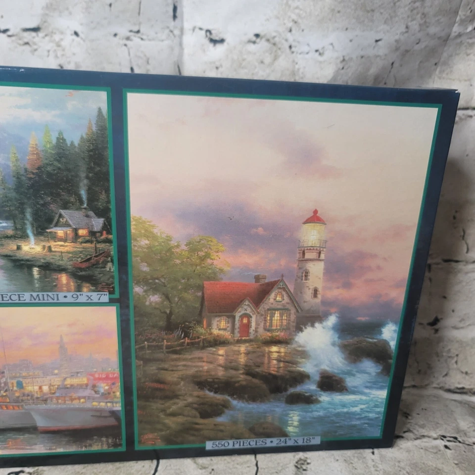 Thomas Kinkade Painter of Light 3 juegos de rompecabezas de lujo 100/550/700 piezas Foto 3 de 4