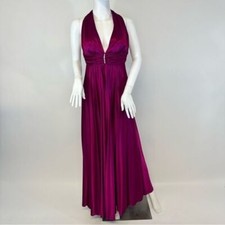 Vintage Betsy  Adam by Linda Bernell Long Silky Prom Dress - size 4