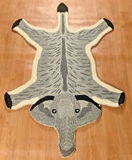 Home Decor Wool Tufted Area Rug Bedroom Living Room Elephant Carpet Mat