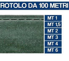 RETE OMBREGGIANTE OMBRA 90% VERDE CON ASOLE RINFORZATE 100MT