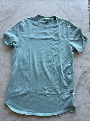 G-Star Raw Crew Neck Elongated Oversize T Shirt Miami Blue Size Med MSRP $68