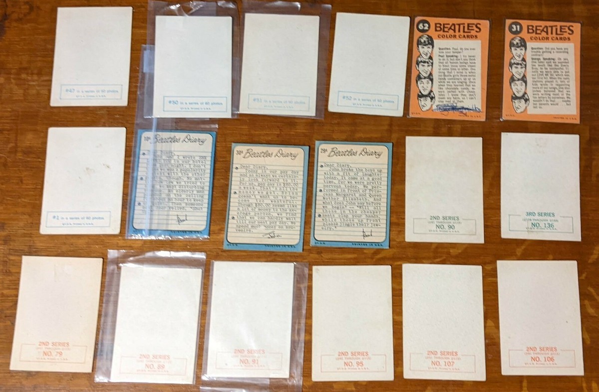 Topps / T.C.G and Beatles Diary Trading Cards (18 Cards