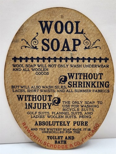 Darling Children Wool Soap Raworth Schodde & Co. Chicago Die Cut Trade Card A1 - Picture 2 of 2