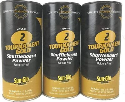 3 Pack Sun-Glo #2 Speed Shuffleboard Powder Wax