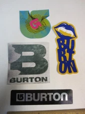 BURTON snowboard promo vintage 4 sticker set NEW old stock MINT condition
