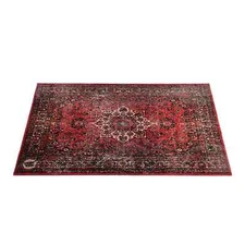 DRUMnBASE Vintage Persian Style Drum Rug 4.26' x 3' Original Red
