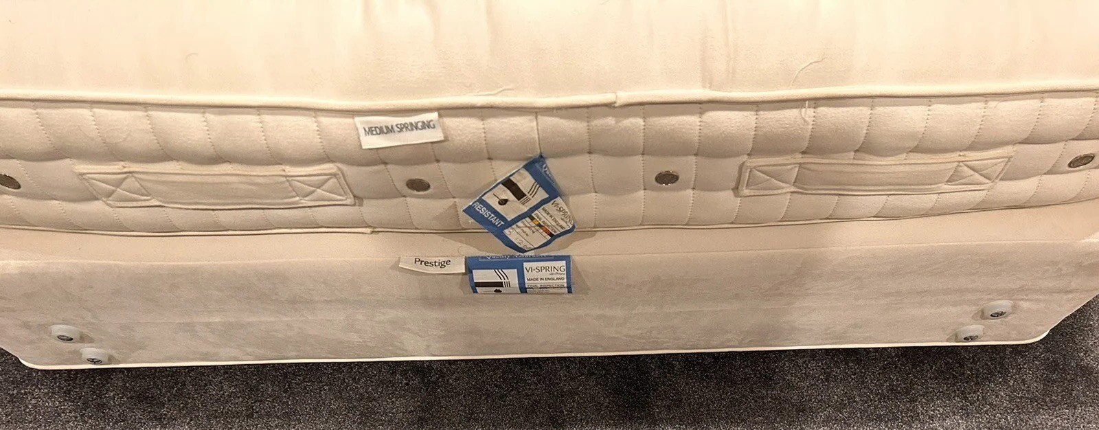 Vi Spring Herald Supreme King Size Mattress With Faux Suede Prestige