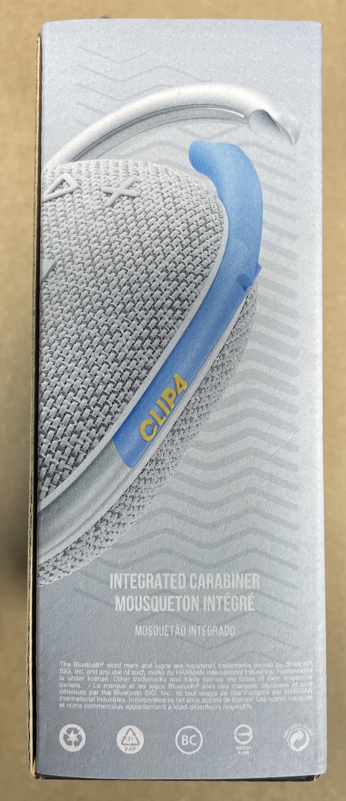 NEW JBL Clip 4 Eco - Ultra-Portable Waterproof Speaker (White)