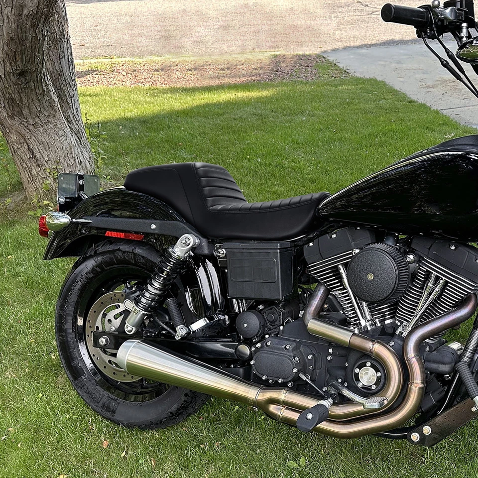 Driver & Passenger Seat Fit For Harley Dyna Low Rider Super Glide FXD 1996-2003 - Image 4 of 4