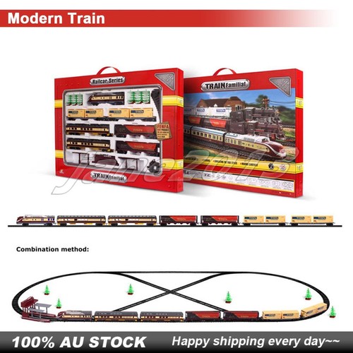 Electric Classic/Modern Toy Train Set Kids Rail Track Carriages Vehicle - Picture 12 of 16