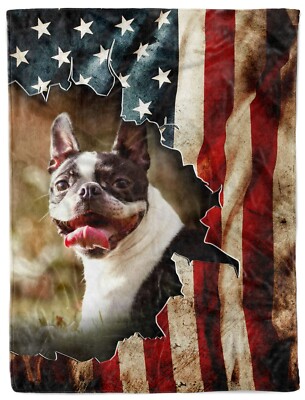 Funny Boston Terrier Dog Blanket Gift For Dogs Lover Fleece
