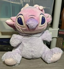 Disney Store Easter Bunny Angel Plush Lilo  Stitch Pastel Pink Purple 2017 Toy