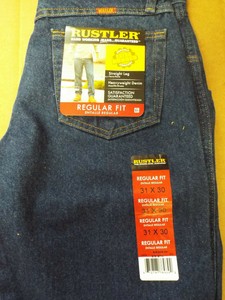 rustler blue jeans