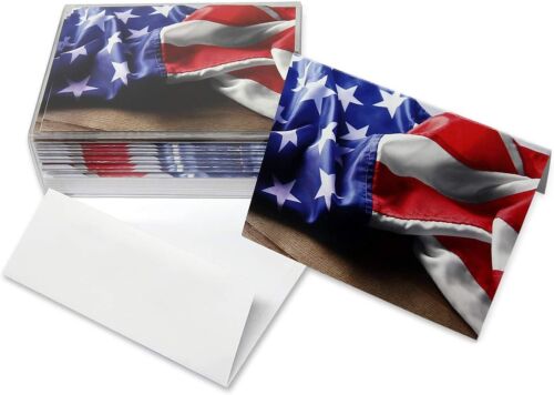Amerikanische Flagge Grußkarten - innen leer - 5,5"x4,25" -12 oder 24 Packungen - Bild 4 von 4