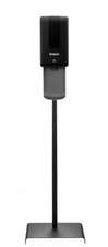 Universal Hand Sanitizer Dispenser Floor Stand With Soap Dispenser Black