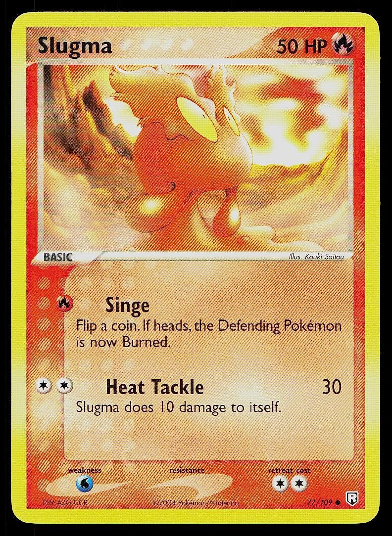 Pokemon Card Team Rocket Returns Slugma 77/109 Common